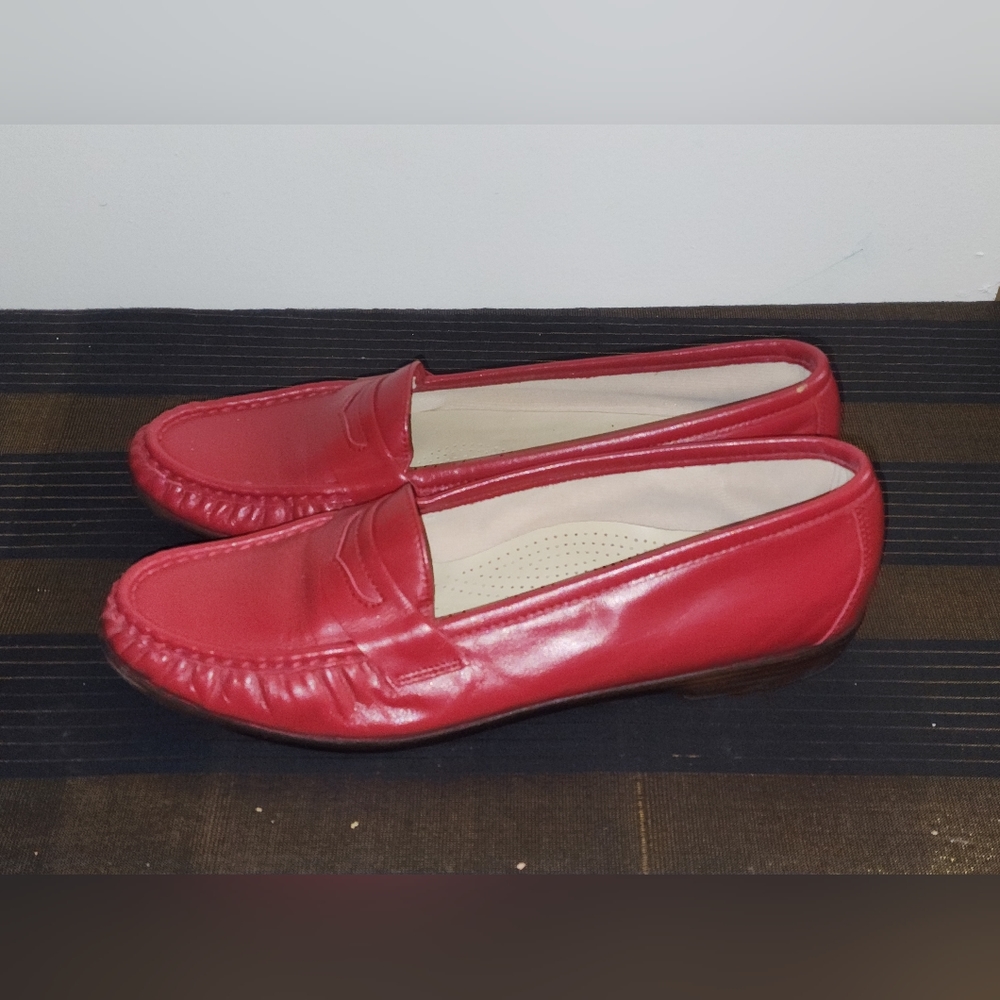 SAS TRIPAD Comfort Genuine SAS Comfort Shoe Made in the USA size 10 Red Loafers - Picture 13 of 14